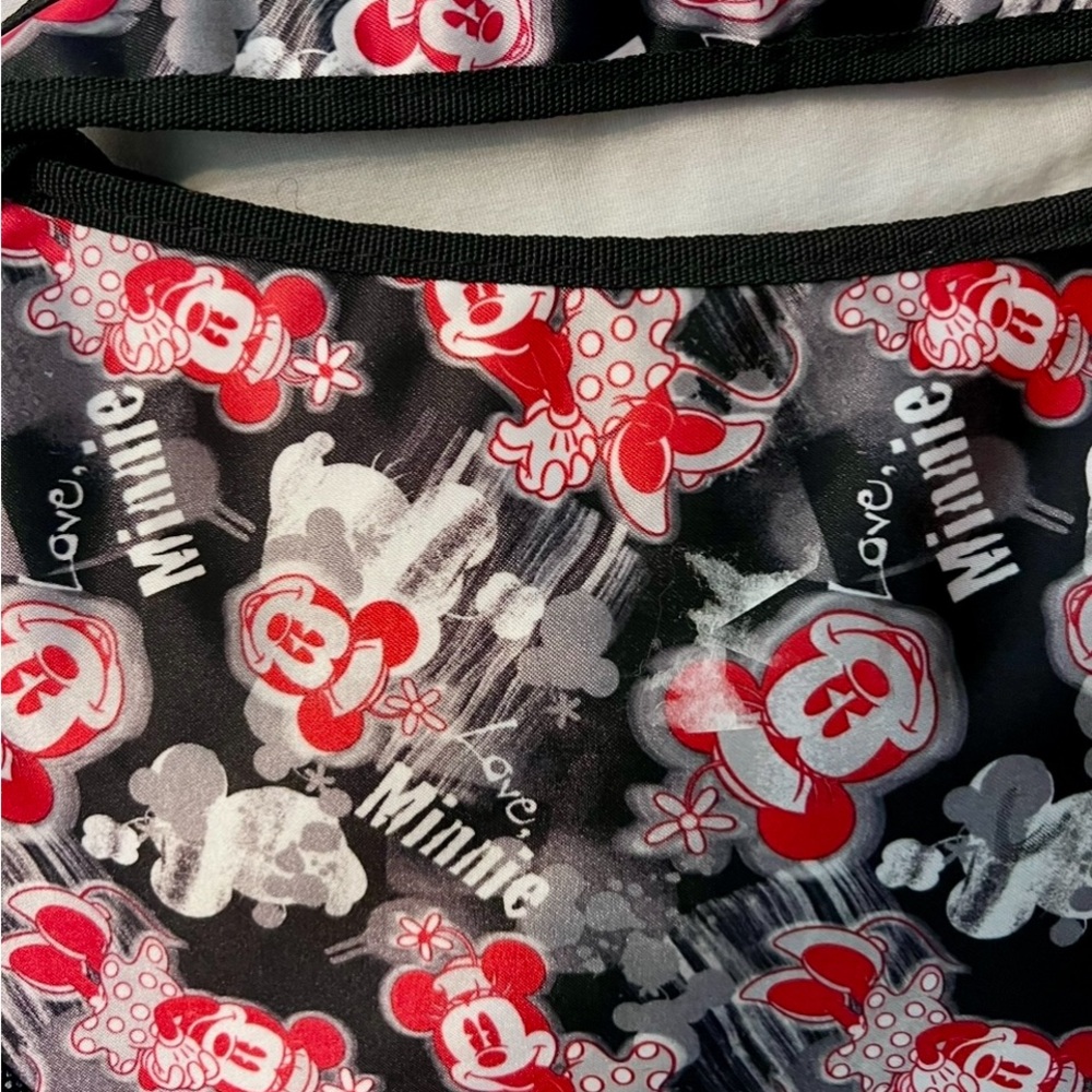 DISNEY Love Minnie Mouse Black Red Gray Arm Shoulder Hand Bag NWOT
Nylon - Picture 4 of 6
